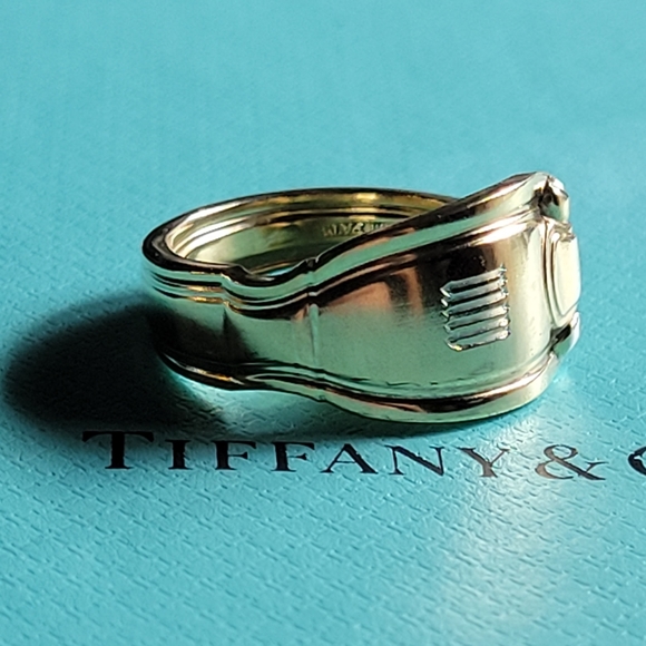1929 Tiffany & Company Castilian Spoon Ring in Gold Vermeil #82 - Picture 2 of 10